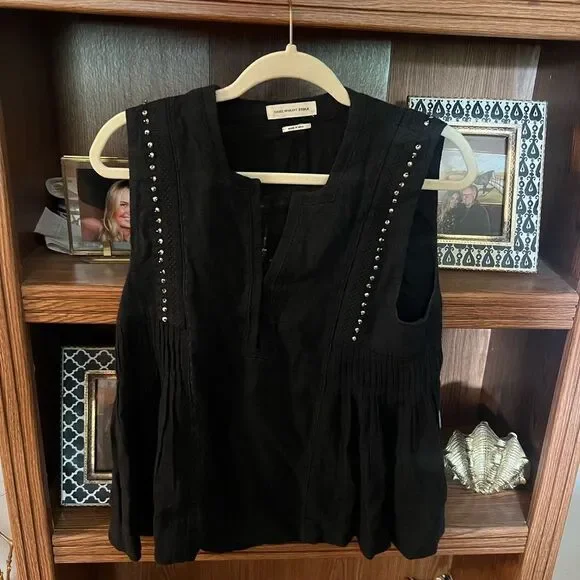 ISABEL MARANT ETOILE ADONIS STUDDED BLOUSE - Picture 2 of 5